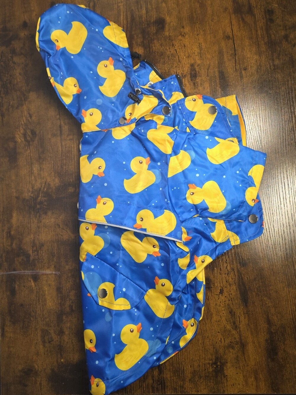 Blue Duck Print Medium Sized Dog Raincoat